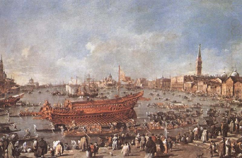 Francesco Guardi Departure of Bucentaure towards the Lido of Venice on Ascension Day china oil painting image